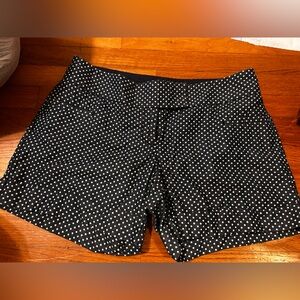 Navy and White Polka Dot Shorts